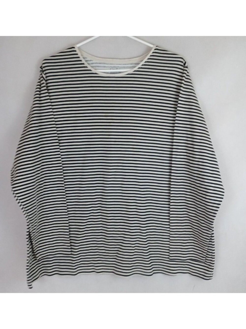 Croft & Barrow Classic Tee Long Sleeve Striped Shirt Plus Size 2XL